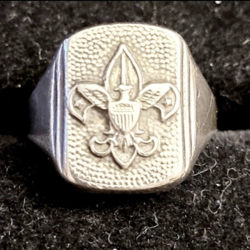 Silver Men's Ring with Emblem